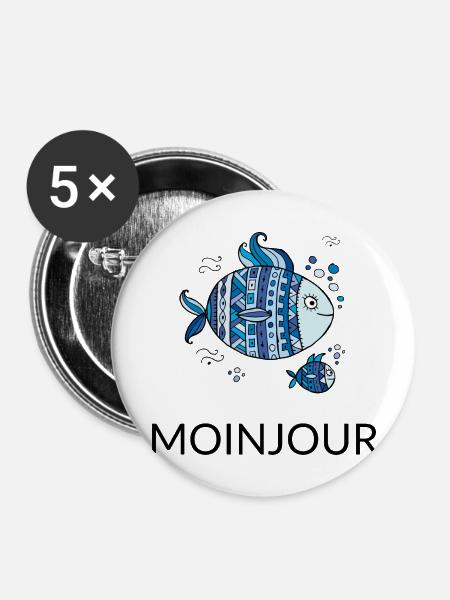 MOINJOUR - MoinJour 34 - Buttons klein 25 mm (5er Pack) - Weiß