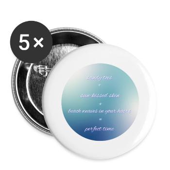 perfect time - Buttons small 1''/25 mm (5-pack) - white - Front