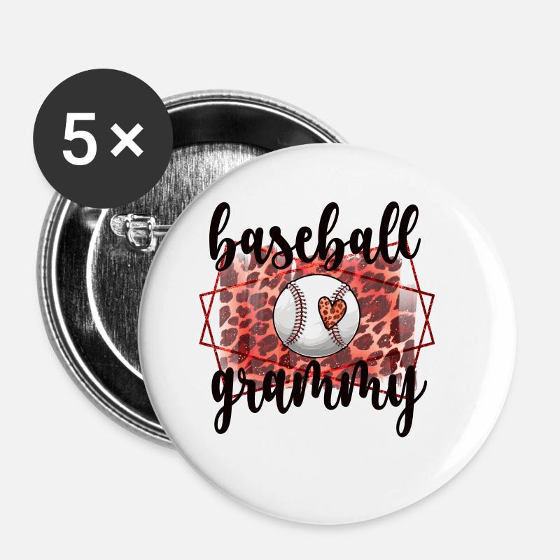 Grammy Granny From Baseball Players Baseball Grammy - Buttons small 1''/25 mm (5-pack) - white