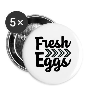 Fresh Eggs - Buttons small 1''/25 mm (5-pack) - white - Front