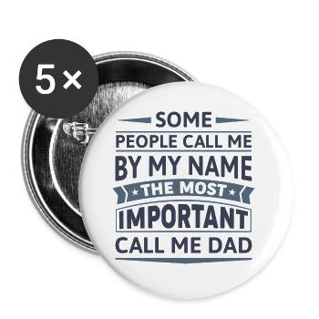 Manche Leute nennen mich bei meinem Namen - Buttons klein 25 mm (5er Pack) - Weiß - Vorne