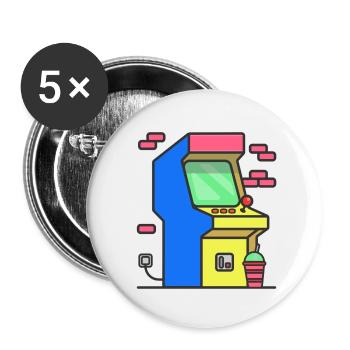 Arcade - Buttons klein 25 mm (5er Pack) - Weiß - Vorne