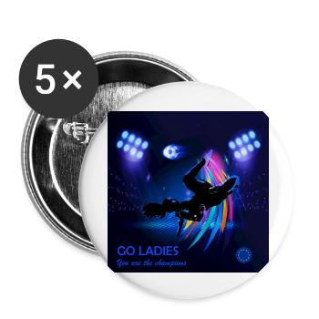 Women's Euro Football 2022 - Buttons small 1''/25 mm (5-pack) - white - Front