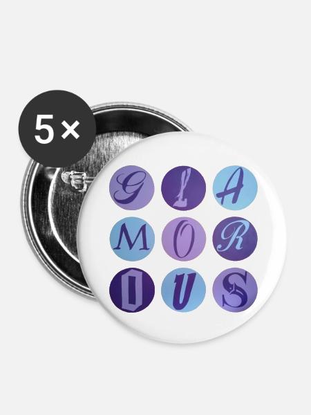 Glamorous dots - Buttons klein 25 mm (5er Pack) - Weiß
