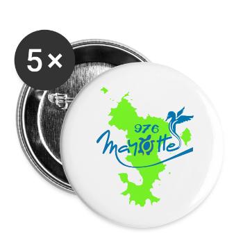 Mayotte - Buttons small 1''/25 mm (5-pack) - white - Front