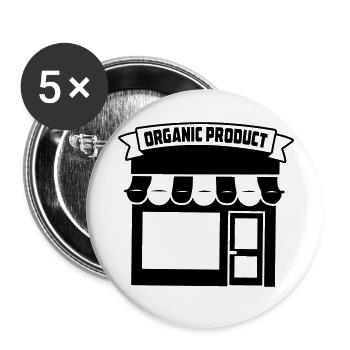 Shop organic - Buttons small 1''/25 mm (5-pack) - white - Front