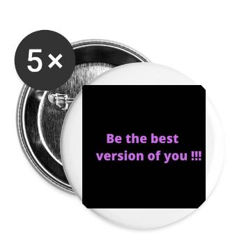 Be the best version of you - Buttons small 1''/25 mm (5-pack) - white - Front