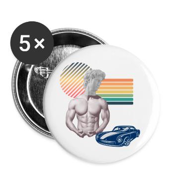 man's world - Buttons small 1''/25 mm (5-pack) - white - Front