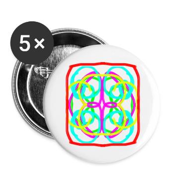 Color circel - Buttons klein 25 mm (5er Pack) - Weiß - Vorne