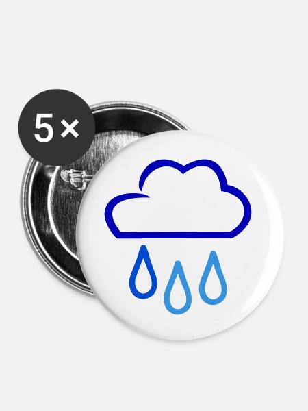 Cloud - Buttons klein 25 mm (5er Pack) - Weiß