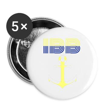 IBBENBÜREN - Wappen - Buttons klein 25 mm (5er Pack) - Weiß - Vorne