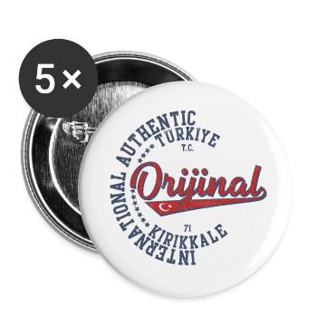 kirikkale 71 - Buttons klein 25 mm (5er Pack) - Weiß - Vorne