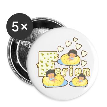 Ferien - Buttons klein 25 mm (5er Pack) - Weiß - Vorne