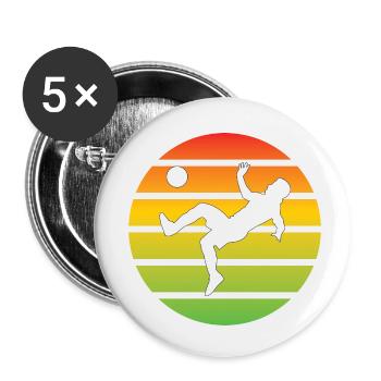 Fußball Fußballspieler Fußballer Fußballtrainer - Buttons klein 25 mm (5er Pack) - Weiß - Vorne