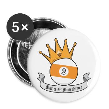 master of mind games - Buttons small 1''/25 mm (5-pack) - white - Front