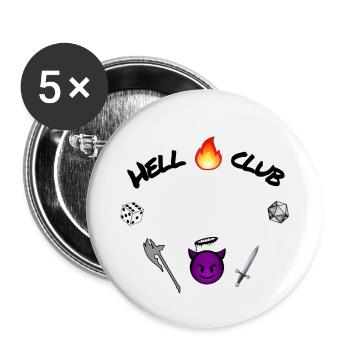 Hell club - Buttons small 1''/25 mm (5-pack) - white - Front