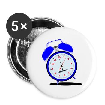 Lauter Wecker klingeln - Buttons klein 25 mm (5er Pack) - Weiß - Vorne