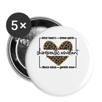 Chiropraktischer Assistent Chiropraktik-Assistent - Buttons klein 25 mm (5er Pack) - Weiß - Vorne
