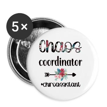 Chiropraktischer Assistent Chiropraktik Assistent - Buttons klein 25 mm (5er Pack) - Weiß - Vorne