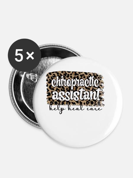 Chiropraktischer Assistent Chiropraktik-Assistent - Buttons klein 25 mm (5er Pack) - Weiß