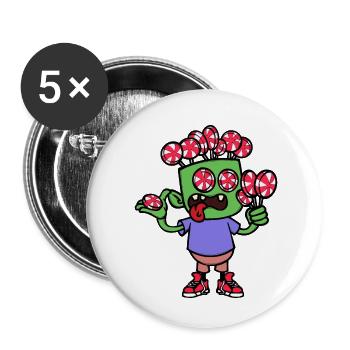 Candy Dent sucrée Sucre délicieux - Lot de 5 petits badges (25 mm) - blanc - Devant