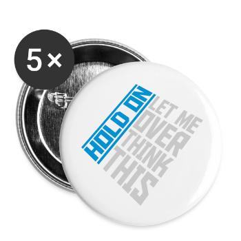 Permettez-moi d’exagérer - Lot de 5 petits badges (25 mm) - blanc - Devant