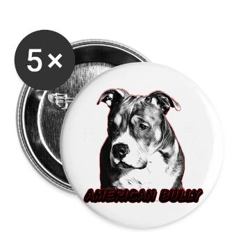 American Bully Pocket - Buttons klein 25 mm (5er Pack) - Weiß - Vorne