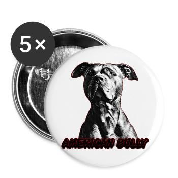 American Bully XL - Buttons klein 25 mm (5er Pack) - Weiß - Vorne