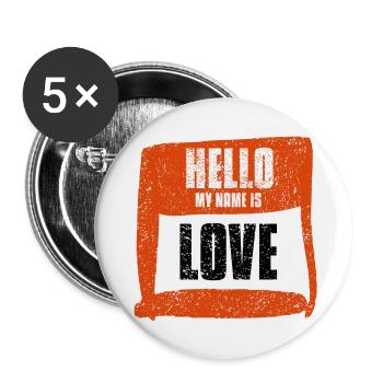 Called Love - Buttons small 1''/25 mm (5-pack) - white - Front