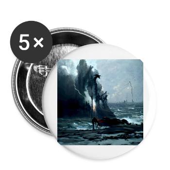 enterinvalhalla - Buttons klein 25 mm (5er Pack) - Weiß - Vorne