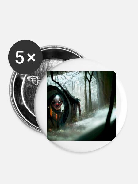 Verloren - Buttons klein 25 mm (5er Pack) - Weiß