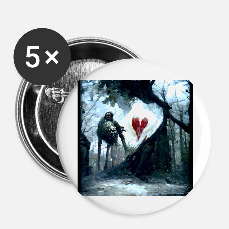 freaksneedlove - Buttons small 1''/25 mm (5-pack) - white