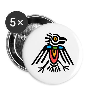 Mayan Culture, Latin America - Buttons small 1''/25 mm (5-pack) - white - Front