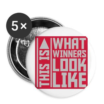 What Winners Look Like - Buttons small 1''/25 mm (5-pack) - white - Front