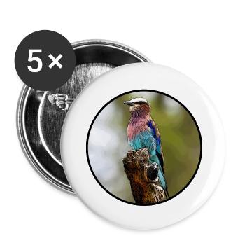 Walze - Buttons klein 25 mm (5er Pack) - Weiß - Vorne