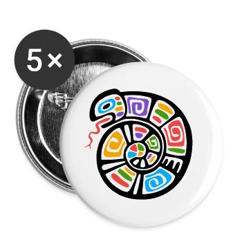 Culture of the Incas, symbol - Buttons small 1''/25 mm (5-pack) - white - Front
