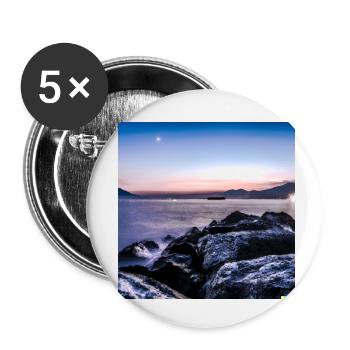 Neon sunset - Buttons klein 25 mm (5er Pack) - Weiß - Vorne