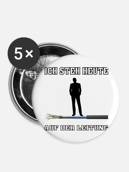 ich steh 1 - Buttons klein 25 mm (5er Pack) - Weiß