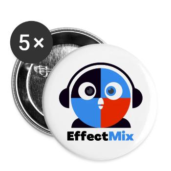 Effektmix 59 - Buttons klein 25 mm (5er Pack) - Weiß - Vorne