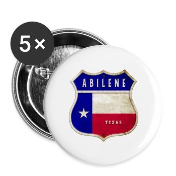 Abilene Texas crest flags design - Buttons small 1''/25 mm (5-pack) - white - Front