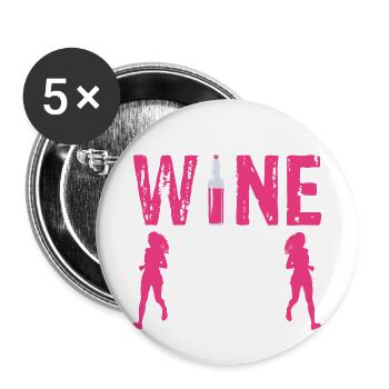 Just Another Wine Drinker With A Runner Problem - Buttons small 1''/25 mm (5-pack) - white - Front