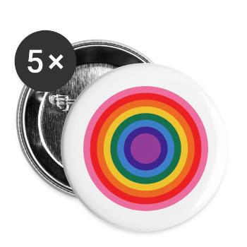 Couleurs de fierté - Lot de 5 petits badges (25 mm) - blanc - Devant