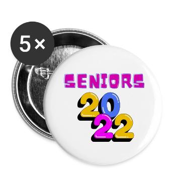 Seniors 2022 - Buttons small 1''/25 mm (5-pack) - white - Front