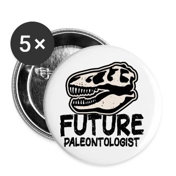 Future Paleontologist Paleontology Dinosaurs Lover - Buttons small 1''/25 mm (5-pack) - white - Front