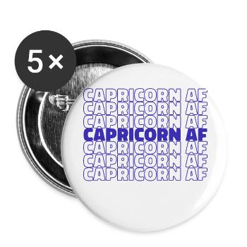 Steinbock Statement Horoskop Sternbild Tierkreis - Buttons klein 25 mm (5er Pack) - Weiß - Vorne