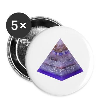 Wunscherfüllung Pyramide - Buttons klein 25 mm (5er Pack) - Weiß - Vorne