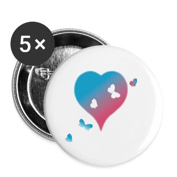 Der Flug der Psyche - Buttons klein 25 mm (5er Pack) - Weiß - Vorne