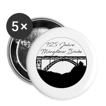 Müngstener Brücke,solingen,125 jahre - Buttons klein 25 mm (5er Pack) - Weiß - Vorne