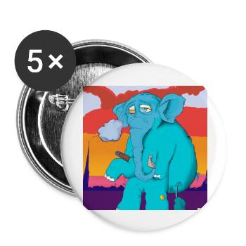 drunken elephant - Buttons small 1''/25 mm (5-pack) - white - Front