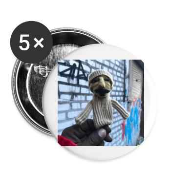 puppet knitted out of wool - Buttons small 1''/25 mm (5-pack) - white - Front
